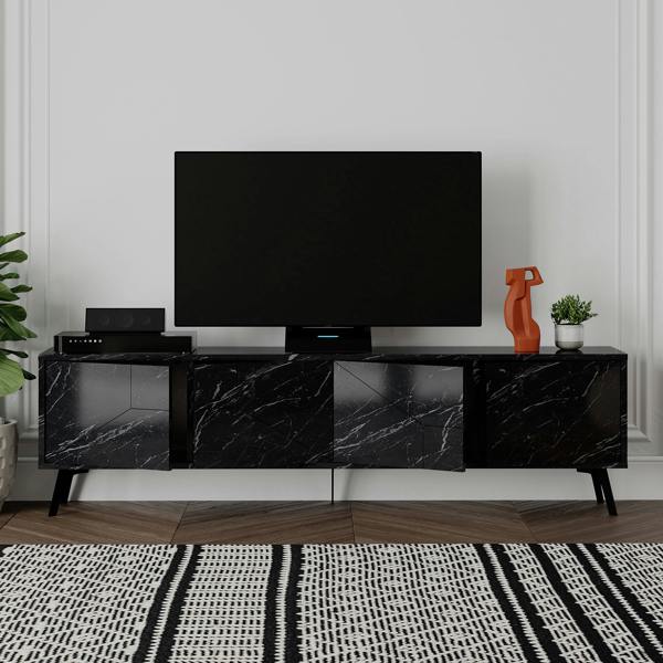 Decortie Dune Modern TV Unit Multimedia Centre with Storage Stylish TV Cabinet 65"