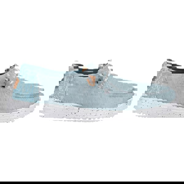 HEYDUDE Wendy Heathered Slub Tropical Shoes - Blue