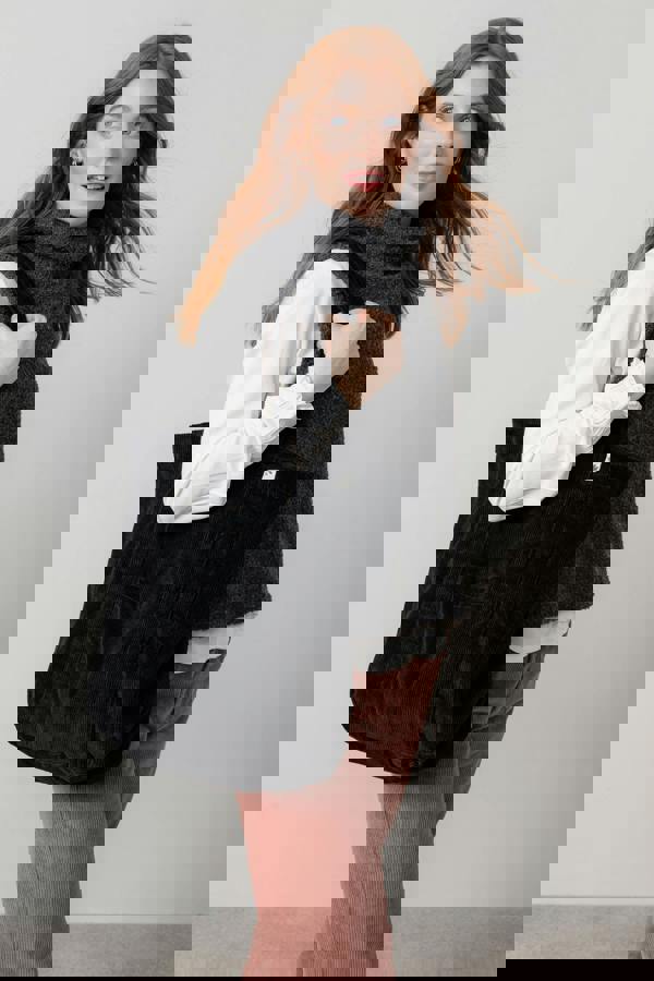 Lily & Me Jumbo Cord Tote Bag Black