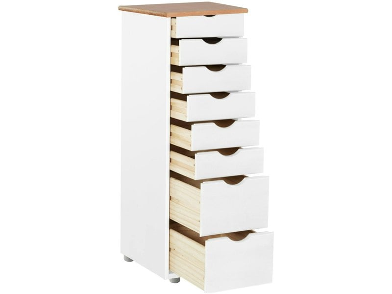 Dorel Home Gava Chest 8Drawers WhiteSt 34x39x102cm