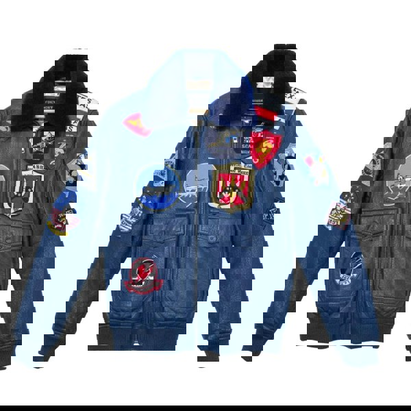 Leather Company Men's Cowhide Top Gun Maverick Leather Aviator Bomber Jacket