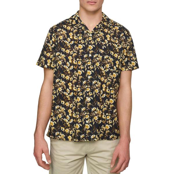 Jack And Jones Mens Floral Regular Summer Shirt - Night Sky - 