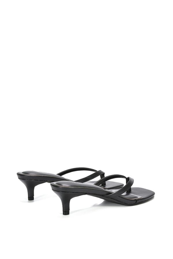 XY LONDON Slip On Flip Flop Kitten Heel Mule Heeled Sandals
