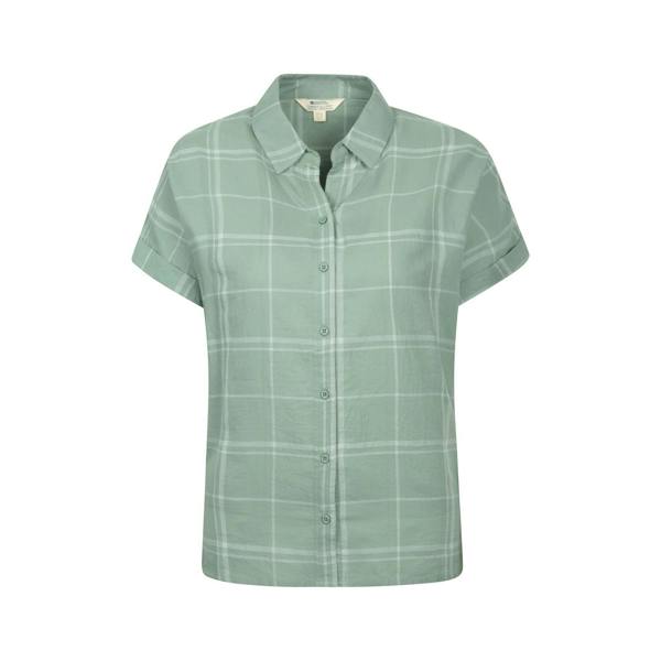Mountain Warehouse Womens/Ladies Palm Checked Relaxed Fit Shirt - Khaki - 