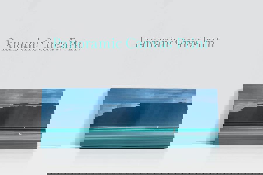 blue coastal tones canvas art print