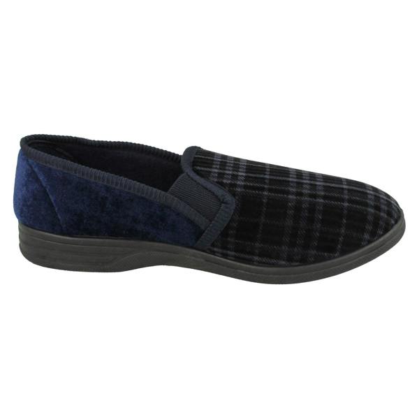 Spot On Mens Spot On Checked Slippers