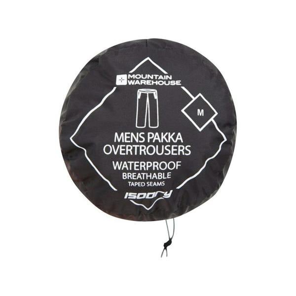Mountain Warehouse Mens Pakka Waterproof Over Trousers - Black - 