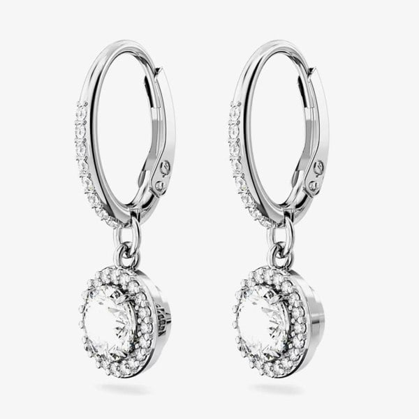 Swarovski Ladies Constella Silver Dropper Hoop Earrings 5636270