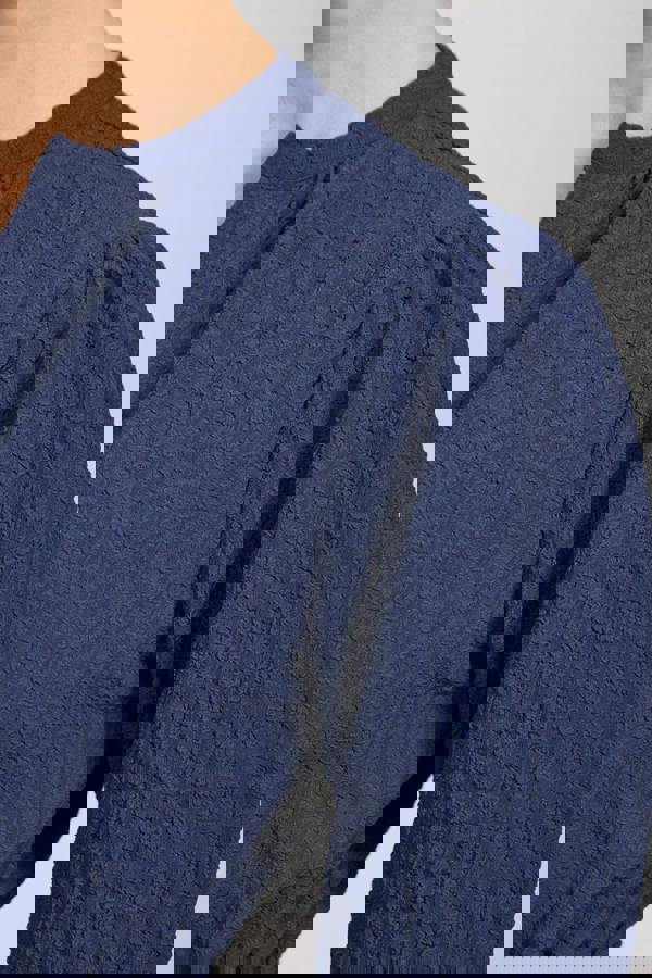 Textured Flared Midi Dress