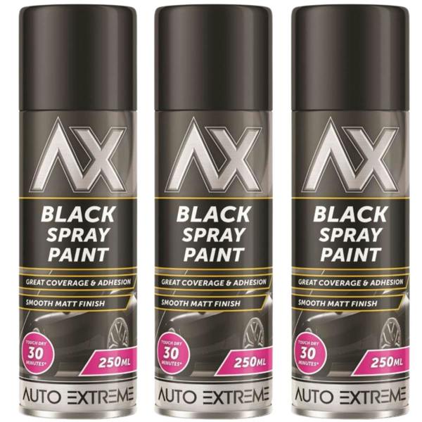 Auto Extreme 3X Auto Extreme Black Matt Spray Paint 250ml