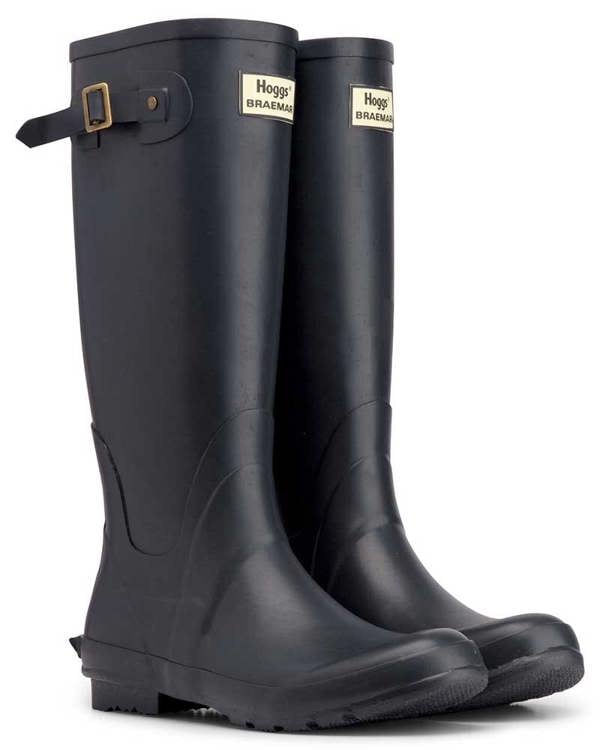 Hoggs of Fife Braemar navy wellington boots stylish and waterproof for dog walks or gardening