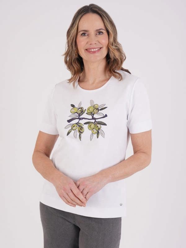 TIGI Olive Painterly Placement Top