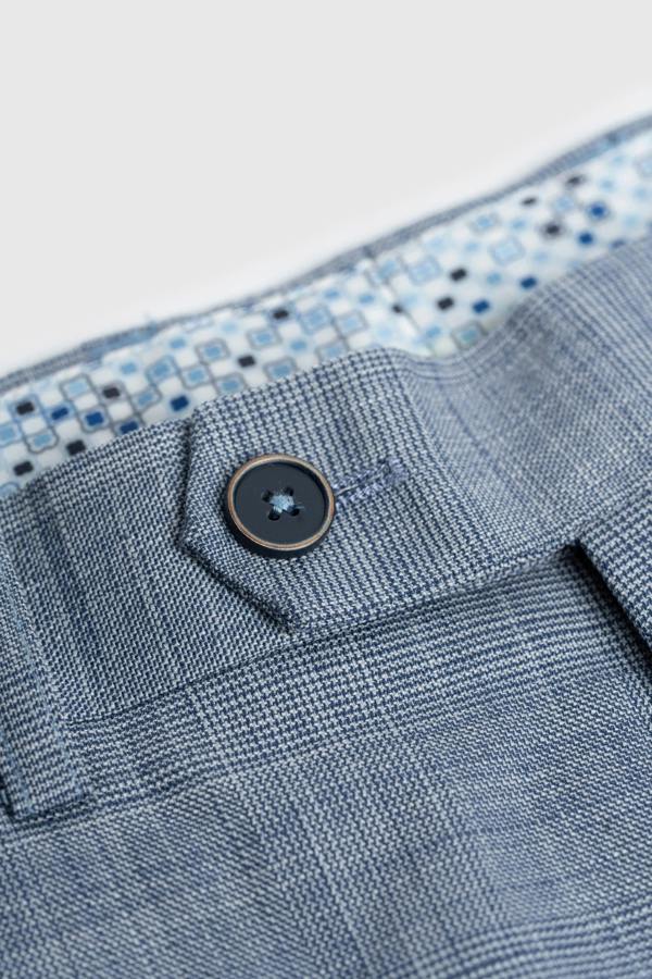 House of Cavani Camden - Men's Blue 3 Piece Check Suit