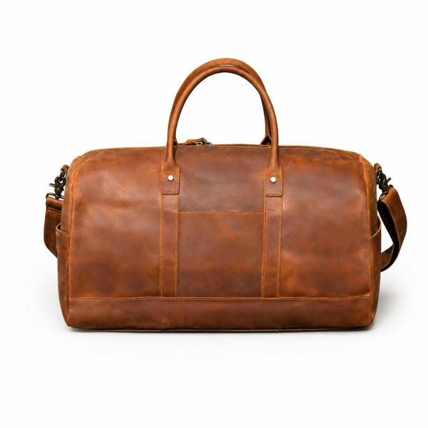 Touribag Genuine Leather Holdall Light Brown