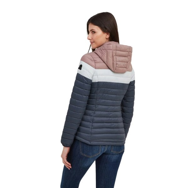 TOG24 Women's Garriston Colour Block Padded Jacket - Washed Blue/Pink