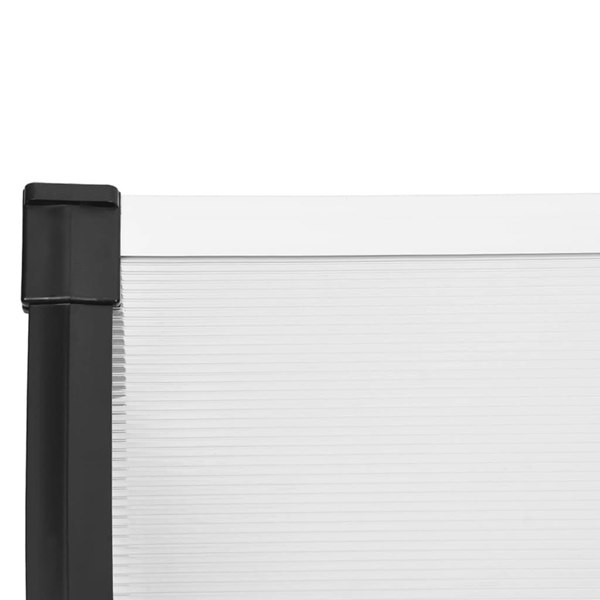 Berkfield Door Canopy Black and Transparent 199x90 cm Polycarbonate