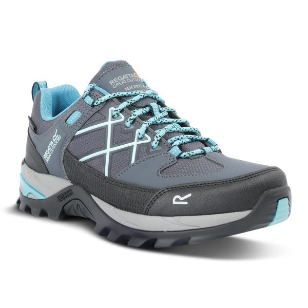 Regatta Womens/Ladies Samaris III Low Walking Shoes - Steel Grey/Turquoise - 