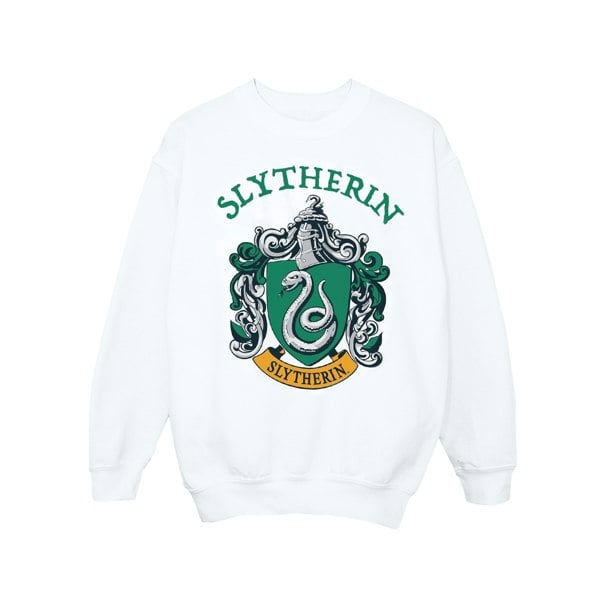 Harry Potter Boys Slytherin Crest Sweatshirt - White