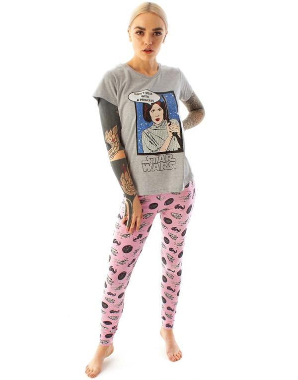 Star Wars Womens Grey Princess Leia T-Shirt and Lounge Pants