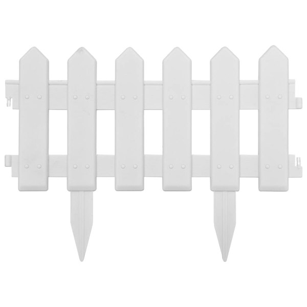 Berkfield Lawn Edgings 25 pcs White 10 m PP