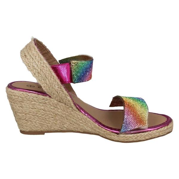 Savannah Ladies Savannah Wedge Glitter Sandals F12035