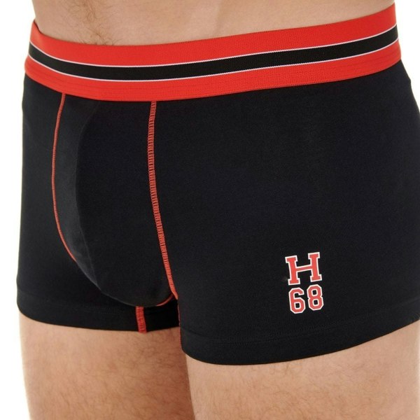 Hom Run Sports Contrast Boxer Trunk, Black/red