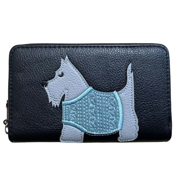 Fores Collection Scottie Dog Zip Around Purse – Women’s Faux Leather Concertina Wallet