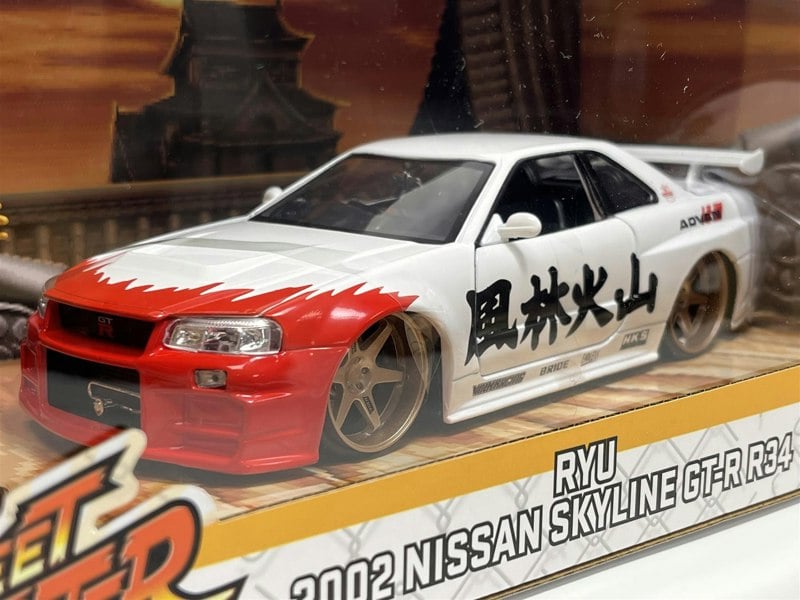 a toy car in a box