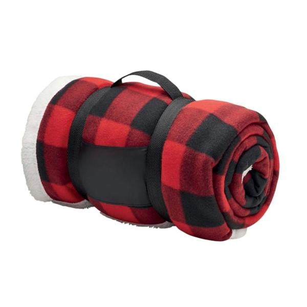 MidOcean Shermatt RPET Checked Picnic Blanket - Red - 