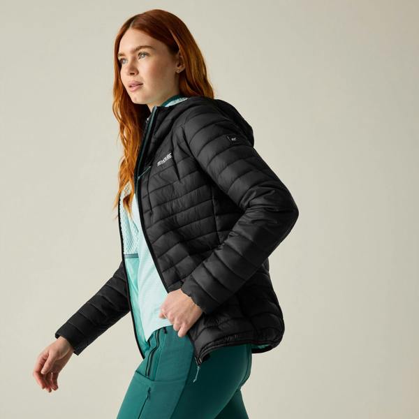 Regatta Womens/Ladies Lighthouse Lightweight Padded Jacket - Black/Water Ballet - 