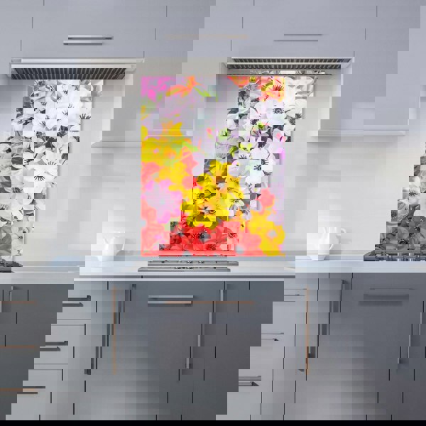 Warren Reed - Designer Spring Flowers Kitchen Splashback