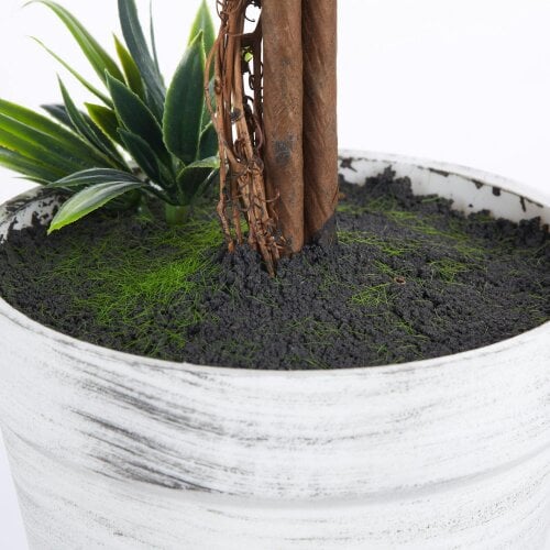 Wyld Haus Keado Set Of 2 Artificial Lavender Ball Trees In Pots For Indoor And Outdoor Styling 60cm