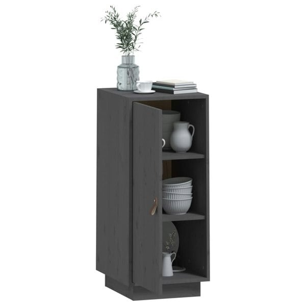 Berkfield Sideboard Grey 34x40x75 cm Solid Wood Pine