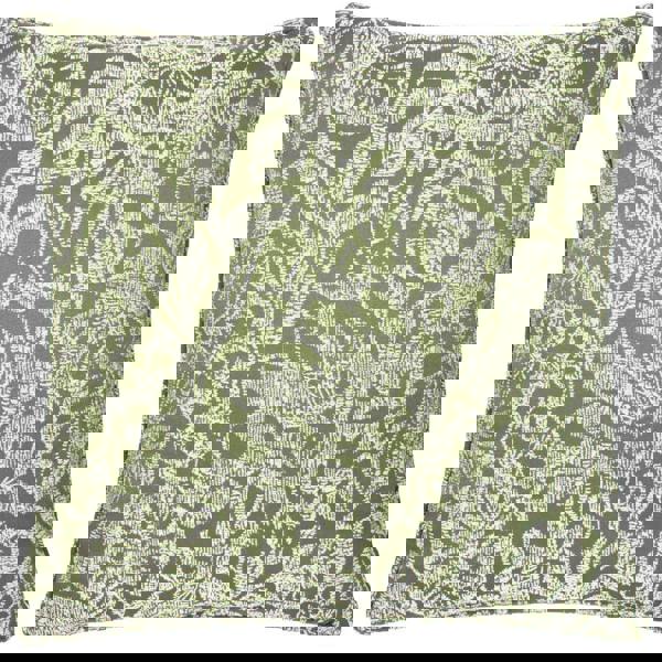 Wylder Bali Jacquard Botanical Cushion Cover - Olive