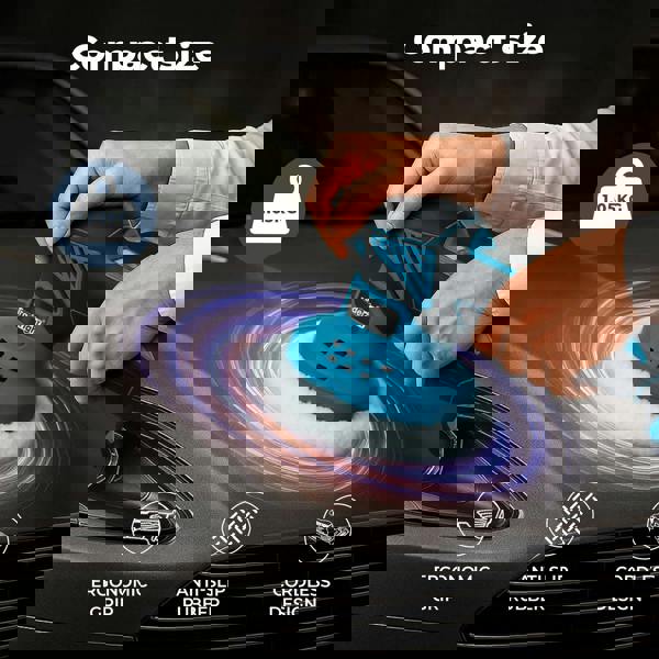 Traderight Cordless Car Polisher Buffer Sander Polishing Machine with 2 Battery