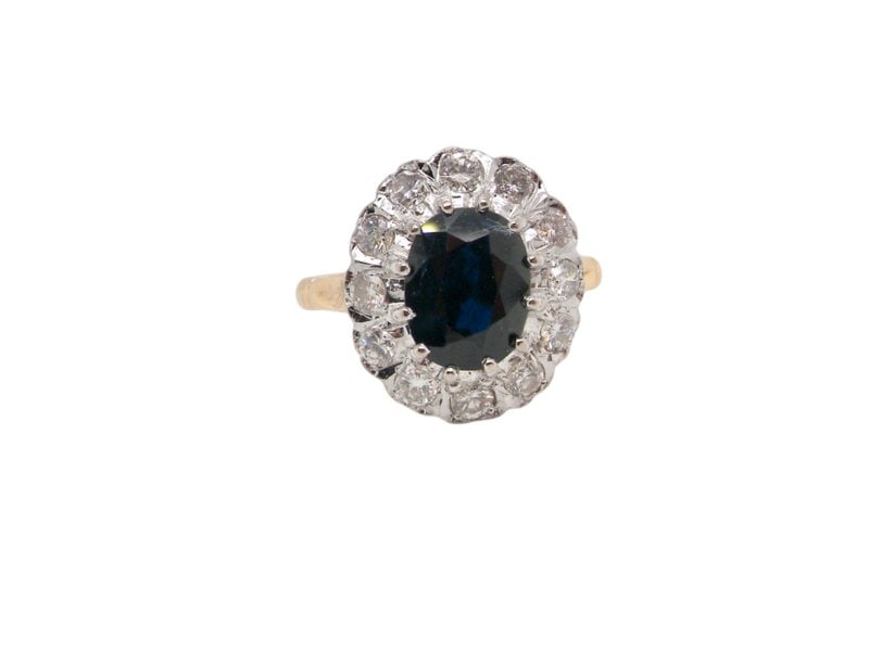 Vintage Tom An impressive Sapphire and Diamond cluster ring