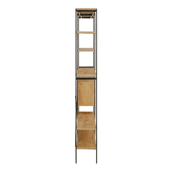 Furniture To Go Angus Bookcase with 1 Sliding Door & 5 Shelves in Oak & Black