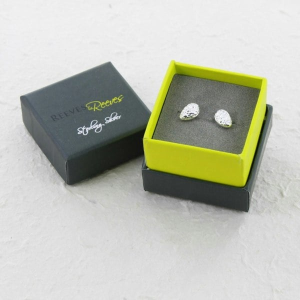 Sterling Silver Driftwood Stud Earrings - Reeves & Reeves