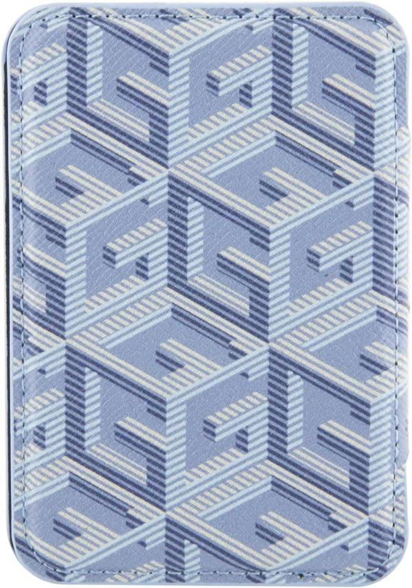 Guess Gcube Stripe Wallet Card Slot Stand Case with MagSafe Blue - GUWMSHGCFSEB