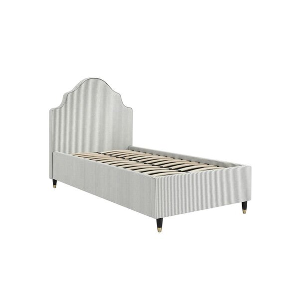 Wyld Haus Monterey 3FT Grey Thin Stripe Single Bed