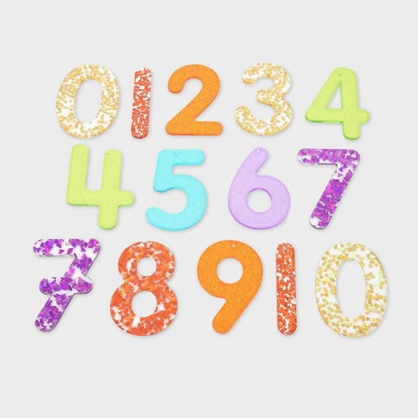tickit Rainbow Glitter Numbers