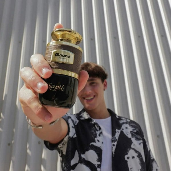 Sapil Bound 100ml Eau de Toilette lifestyle held in hand