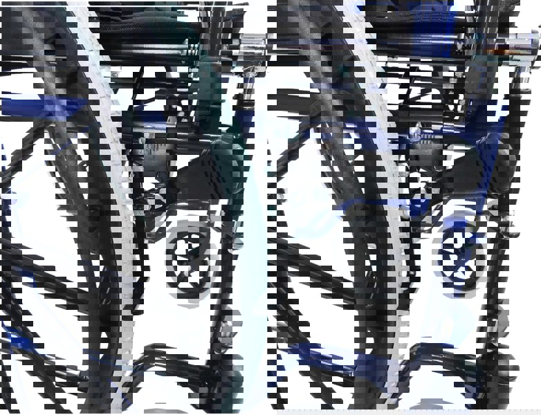 Aidapt Self Propelled Steel Transit Chair Blue