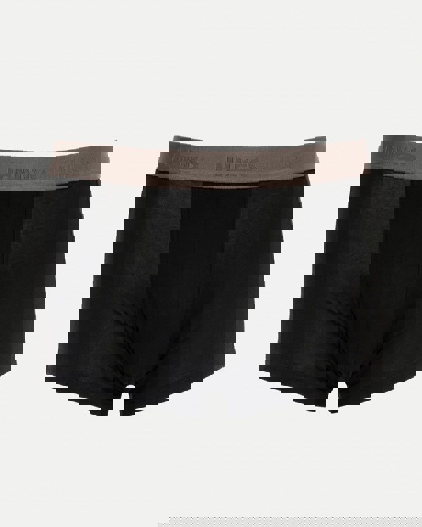 HUGO 3-Pack Mens Trunks with Coloured Waistbands - Black 009