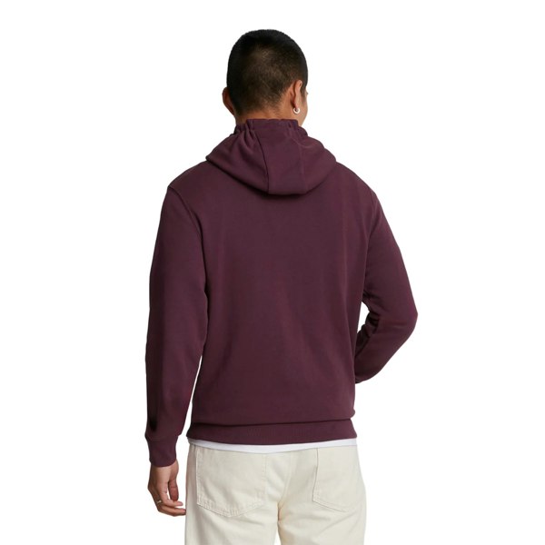 Lyle & Scott Mens Pullover Hoodie - Burgundy