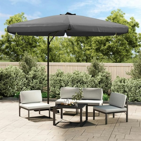 Berkfield Outdoor Parasol with Steel Pole 300x250 cm Anthracite