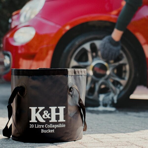 Collapsible PVC Bucket - 20 Litre Portable Car Wash & Outdoor Cleaning Tool - Durable High Capacity Storage Solution