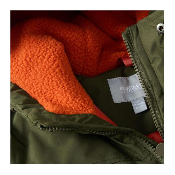 Regatta Childrens/Kids Farbank II Waterproof Insulated Jacket - Dark Khaki/Rooibos Tea - 
