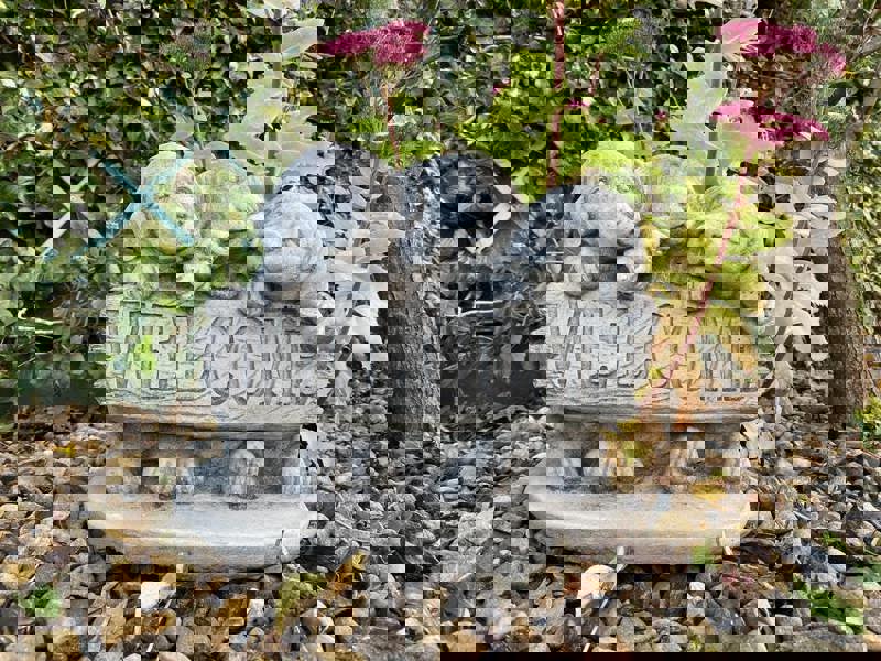 Welcome Dogs Stone Cast Garden Ornament