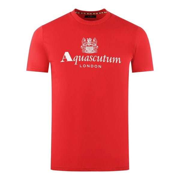 Aquascutum London Aldis Brand Logo T-Shirt - Red